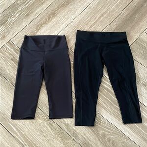 Old Navy and Spalding Women's Cropped Black Leggings (C)